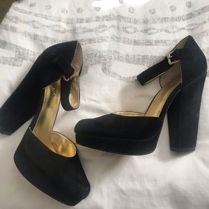 Nine West Suede Mary Jane heels